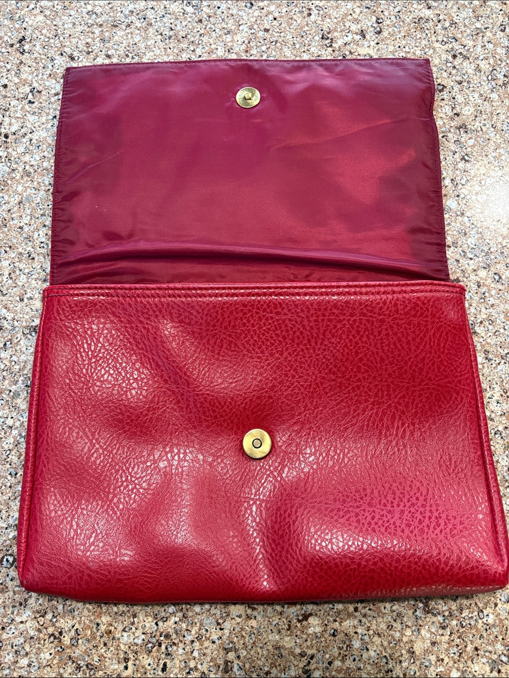 Matt & Nat Samsara Foldover Clutch Bag Red Raspberry Zip Organizer Purse